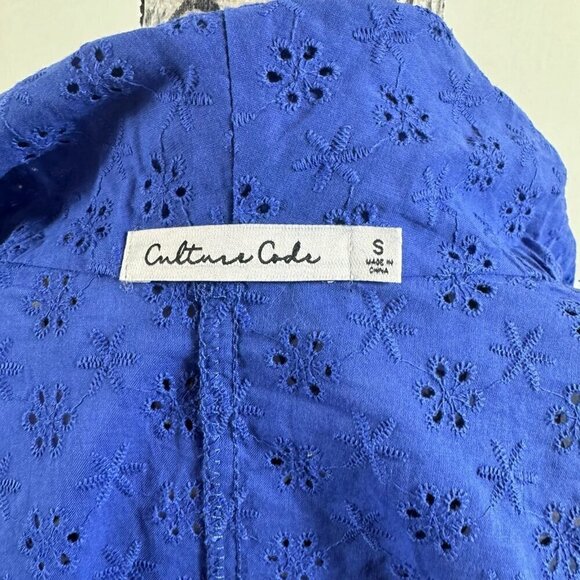 Culture Code Double Breasted Eyelet Jacket with Pockets - Picture 9 of 10